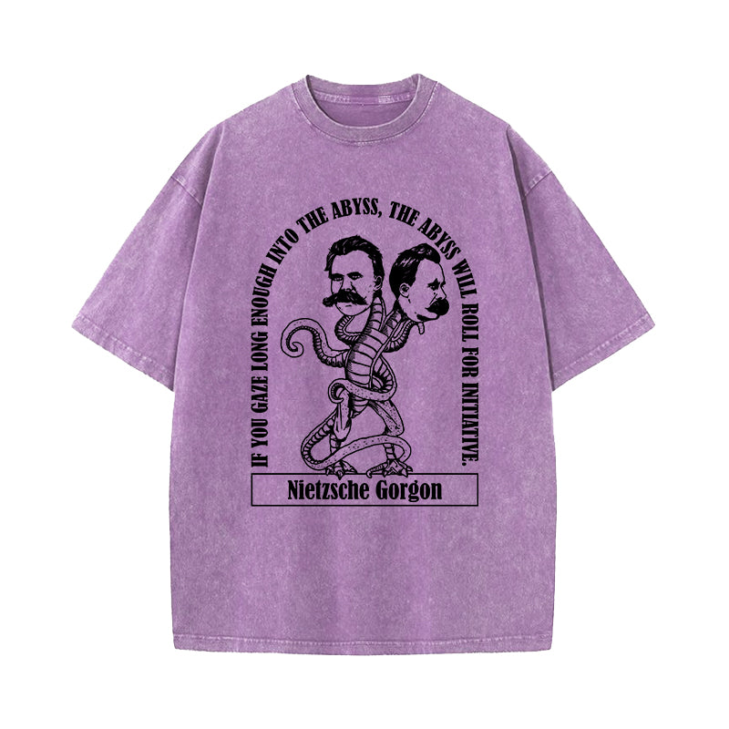 And If You Gaze Long Into An Abyss D&D Washed T-Shirt