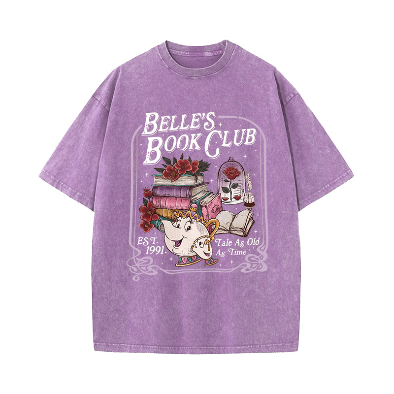 Belle's Book Club Washed T-Shirt