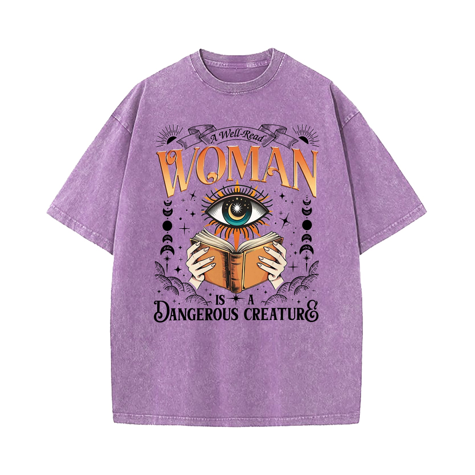 A Well Read Woman Is A Dangerous Creature Washed T-Shirt