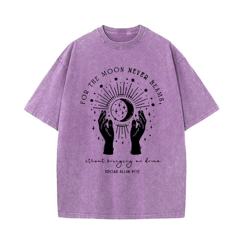 Edgar Allan Poe Celestial Stars Washed T-Shirt