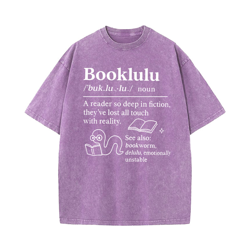 Booklulu Bookworm Washed T-Shirt