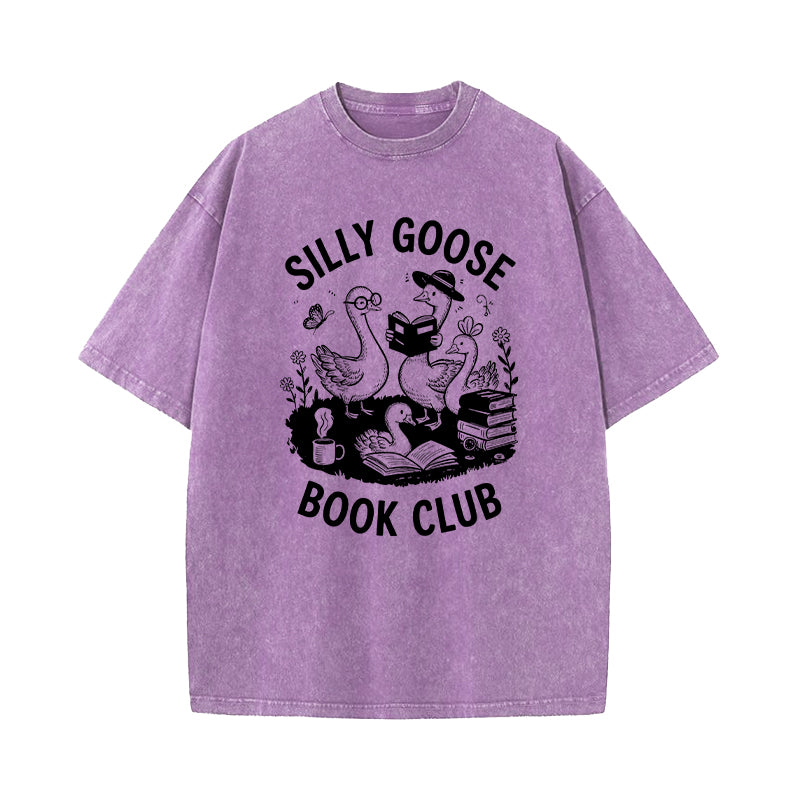 Silly Goose Book Club Washed T-Shirt