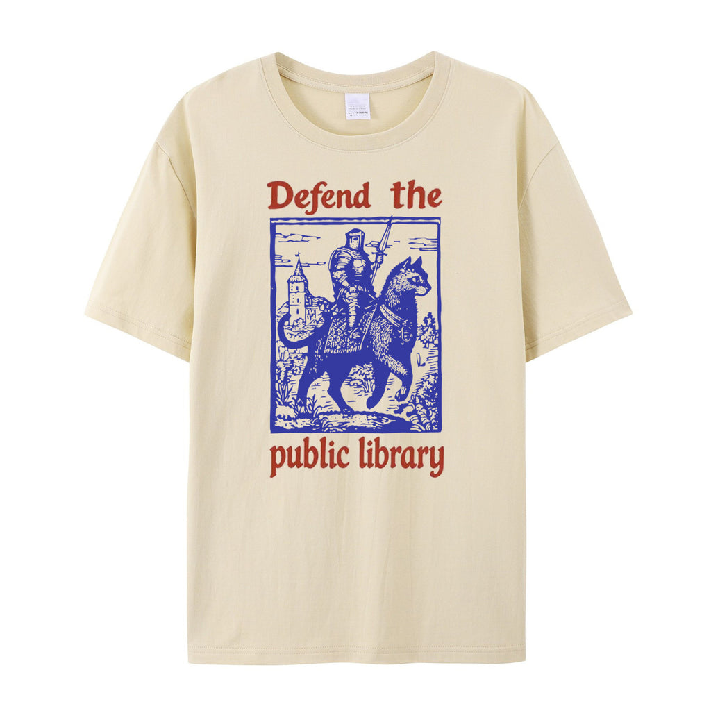 Defend the Public Library cotton T-shirt