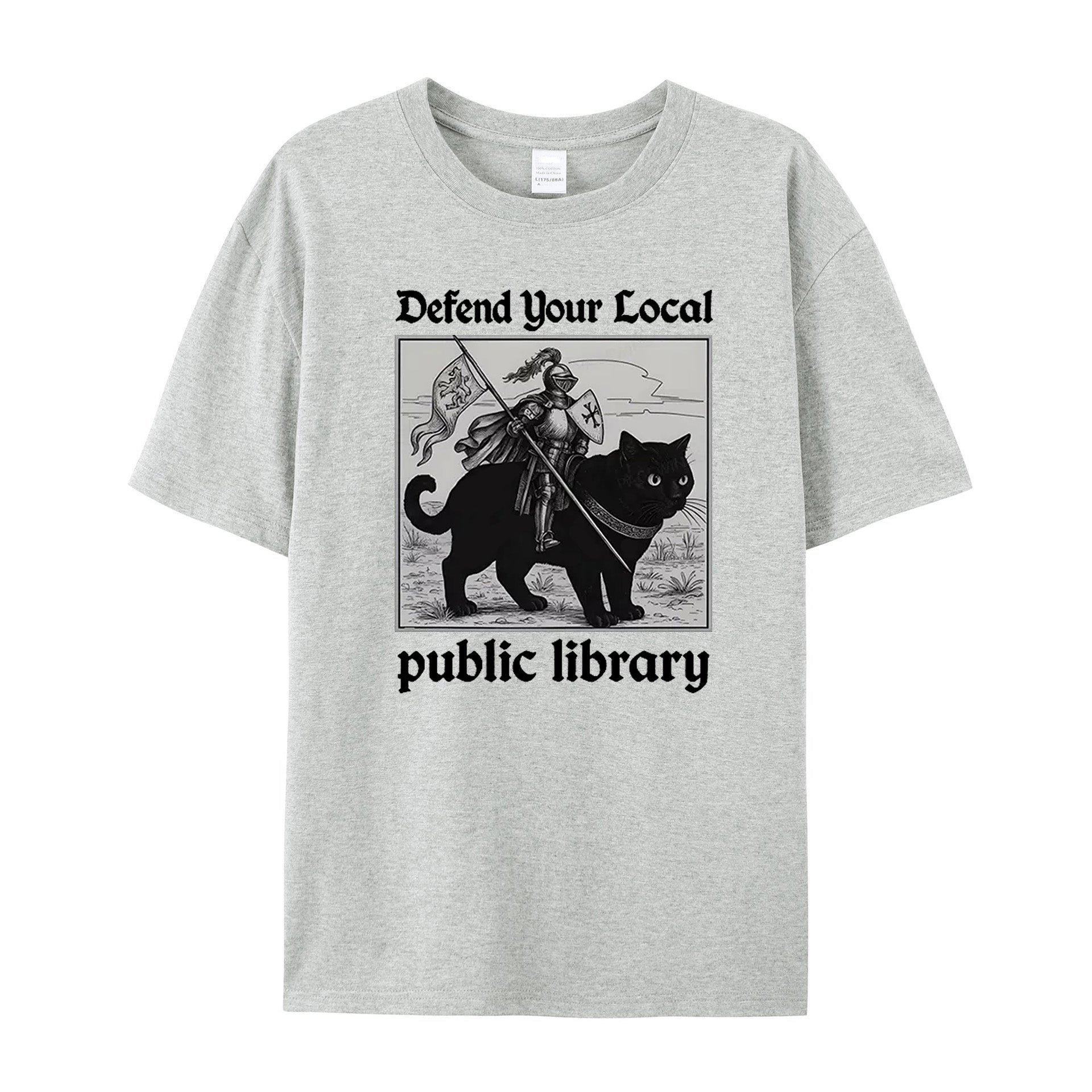Defend Your Local public library cotton T-shirt