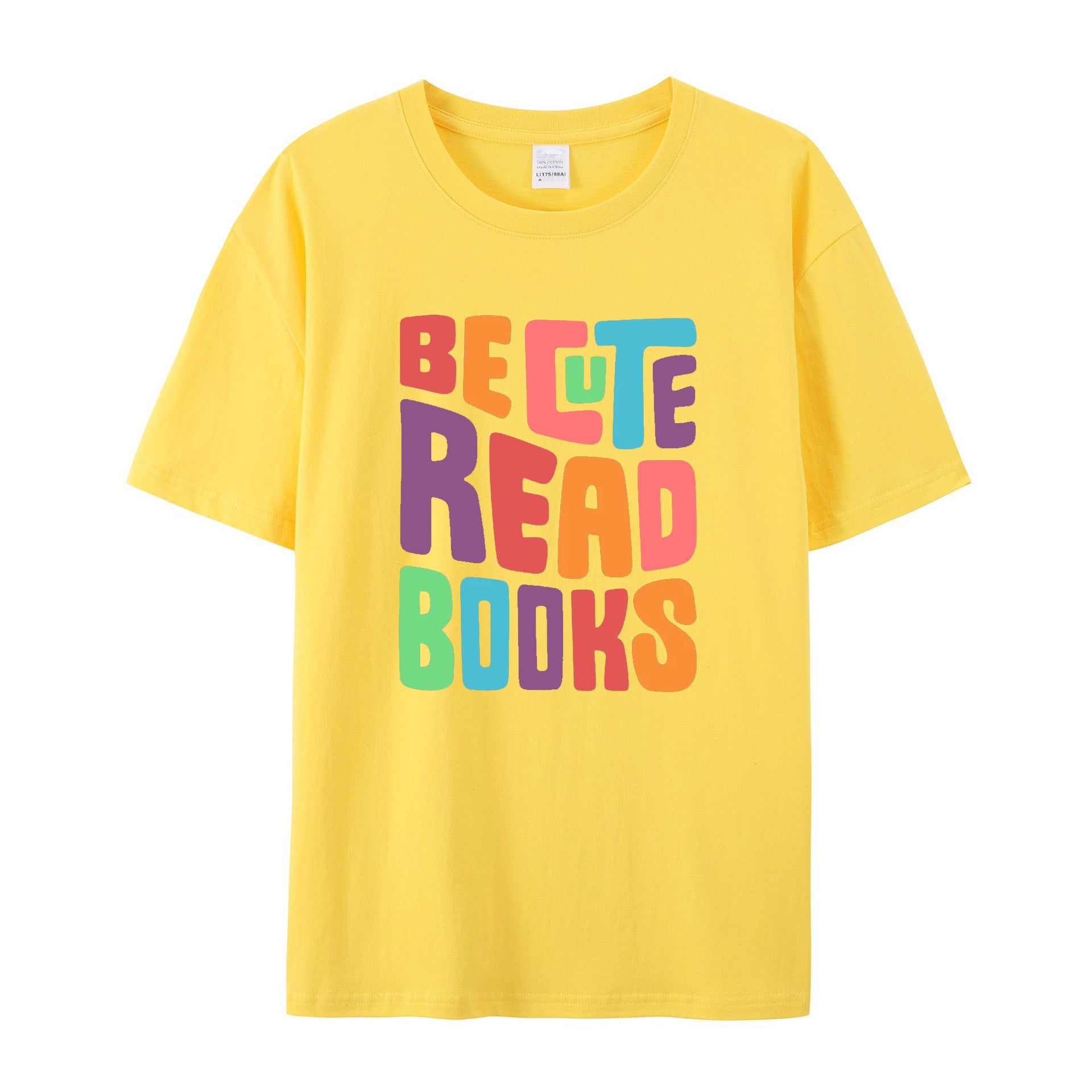 Be cute read books cotton T-shirt