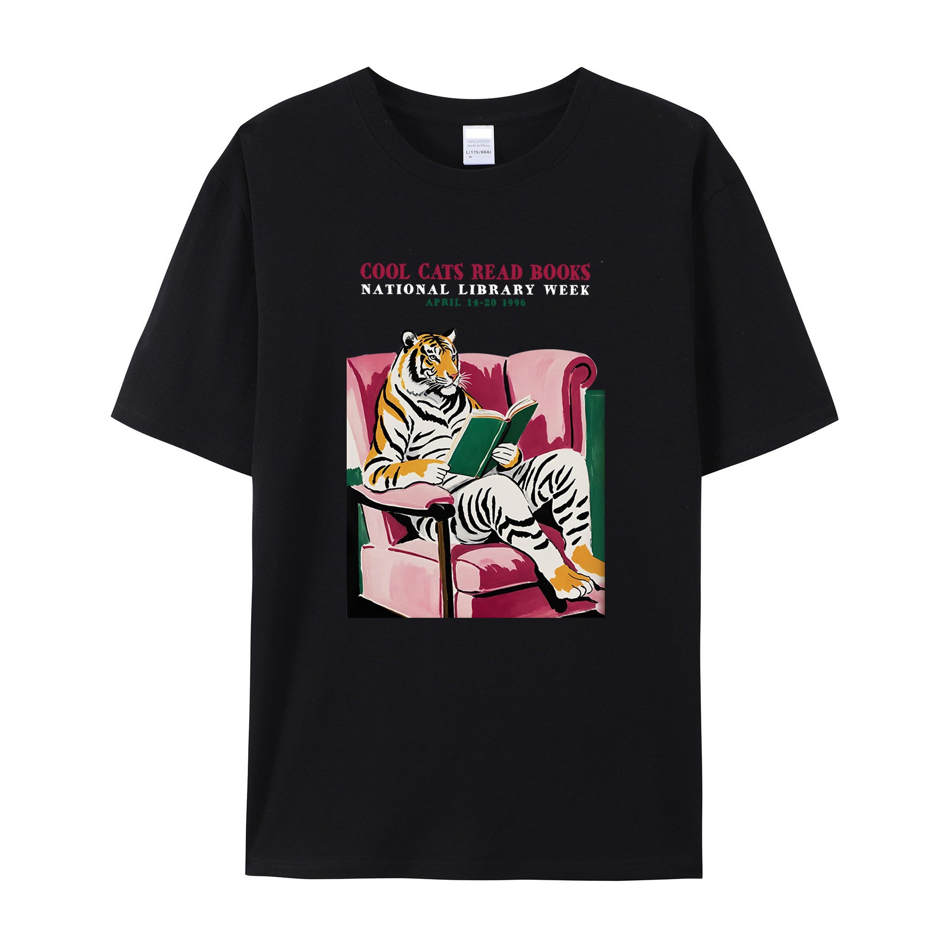 Library Week Poster 1996 cotton T-shirt