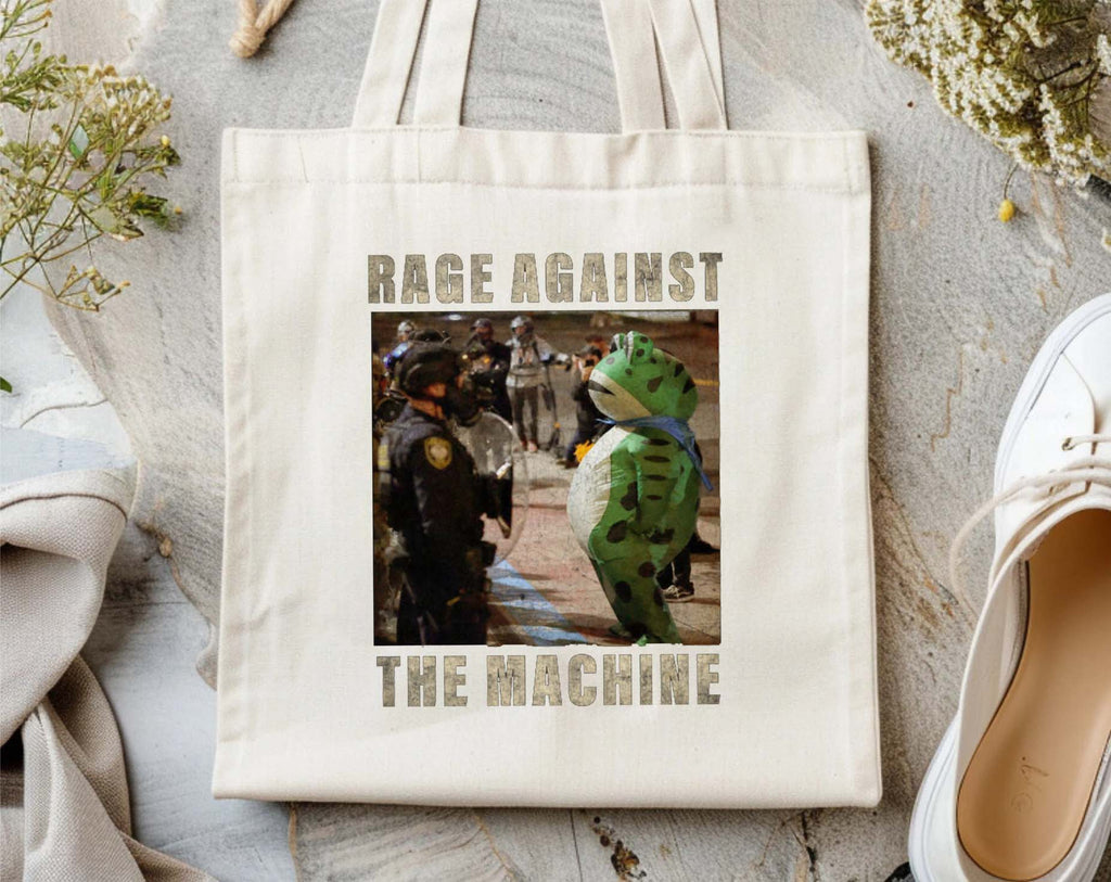 Frogs Together Strong Protest Shirt canvas bag