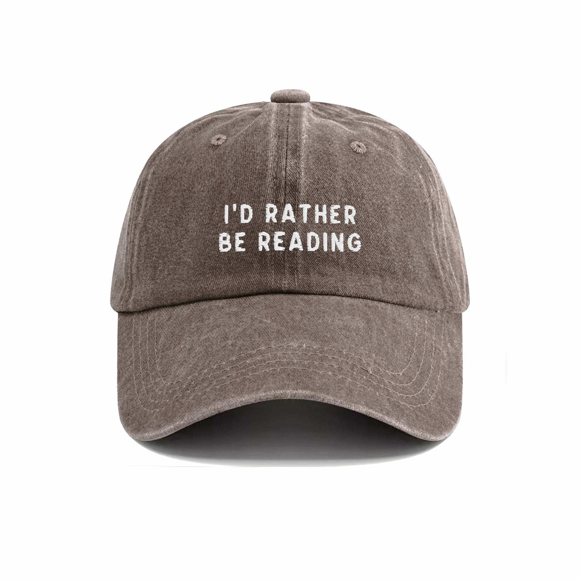 I'd Rather Be Reading Embroidered Washed Cap