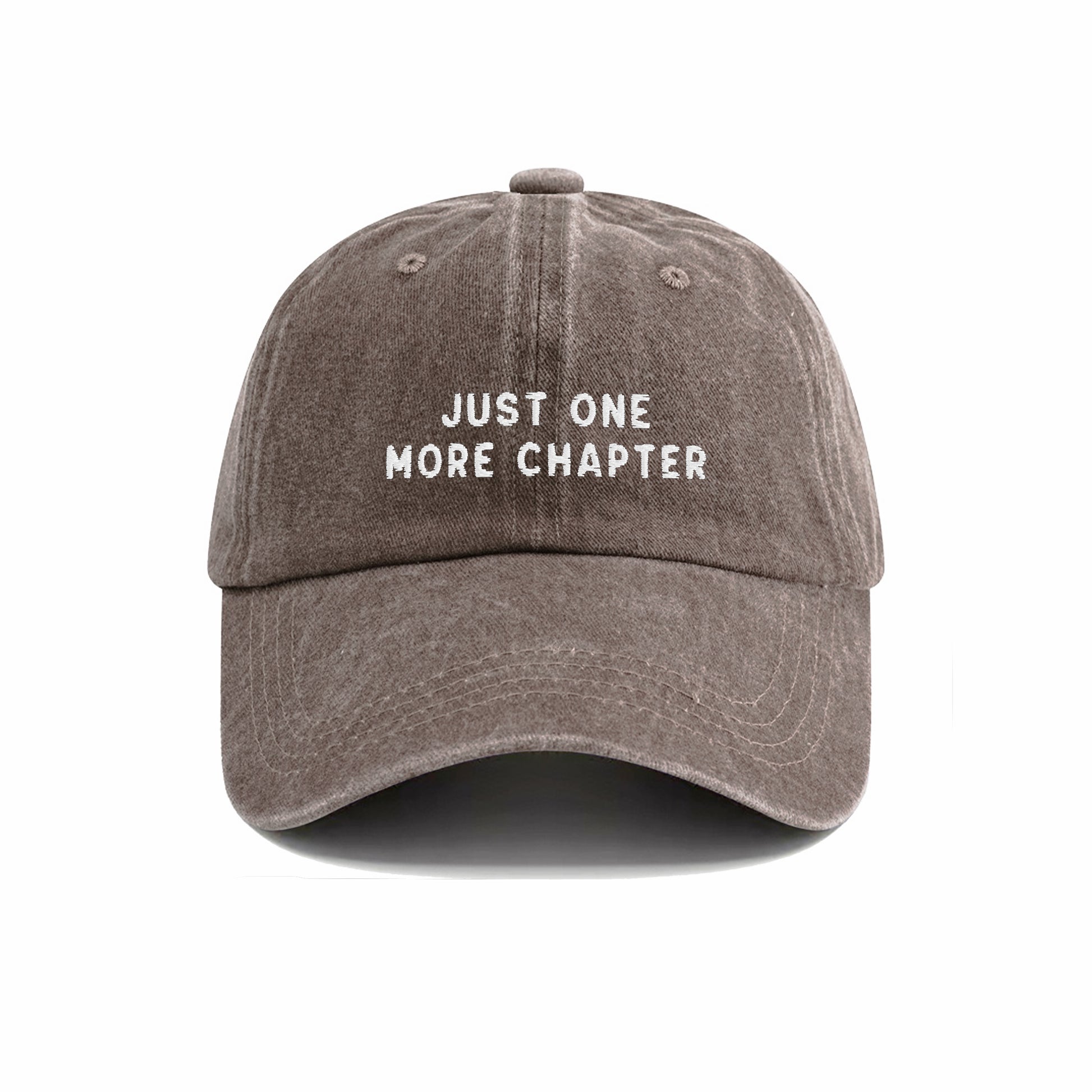 Just One More Chapter Embroidered Washed Cap