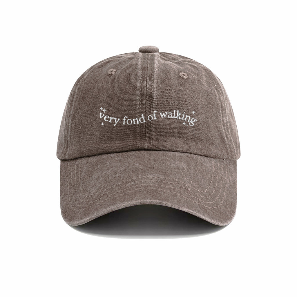 Pride & Prejudice Fond of Walking Embroidered Washed Cap