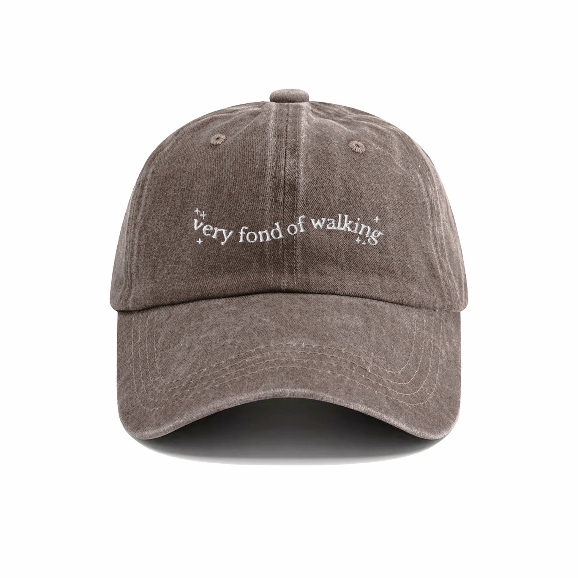 Pride & Prejudice Fond of Walking Embroidered Washed Cap