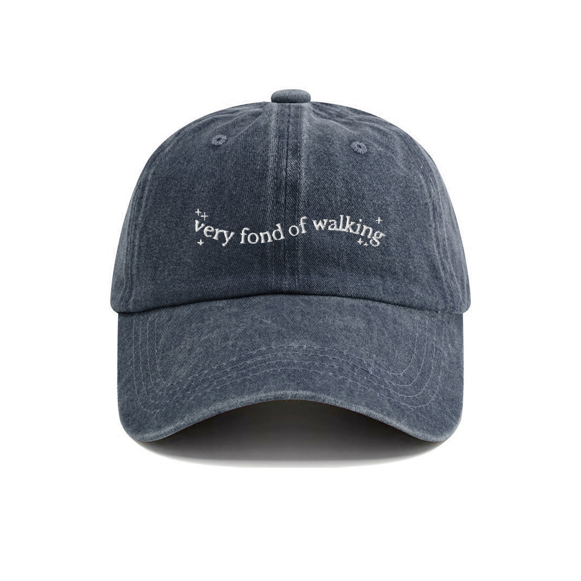 Pride & Prejudice Fond of Walking Embroidered Washed Cap