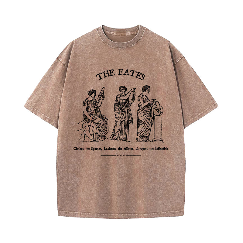The Fates Moirai Greek Goddess Washed T-Shirt
