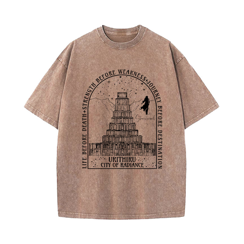 Stormlight Archive Urithiru City Of Radiance Washed T-Shirt