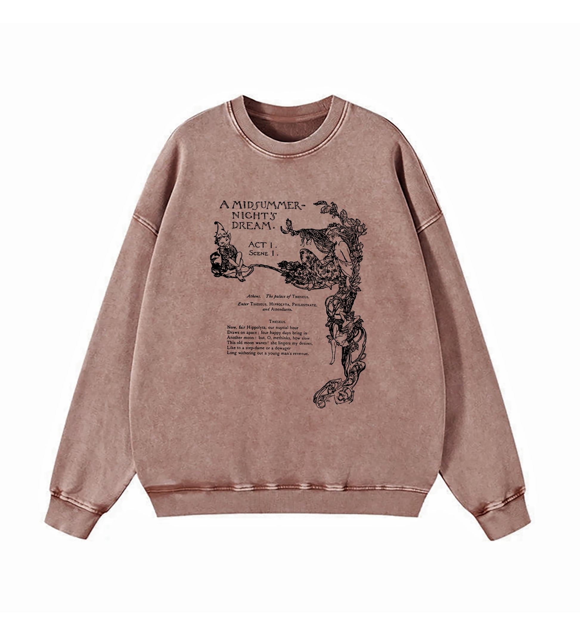 Shakespeare Literature Poet Washed Sweatshirt