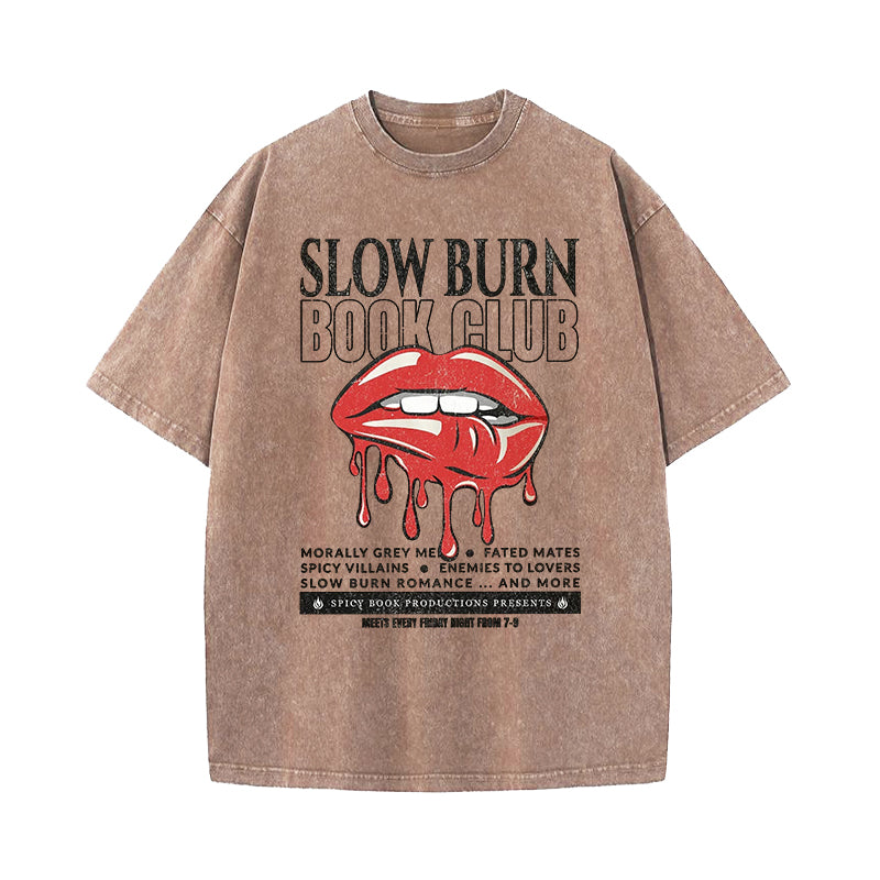 Slow Burn Book Club Washed T-Shirt