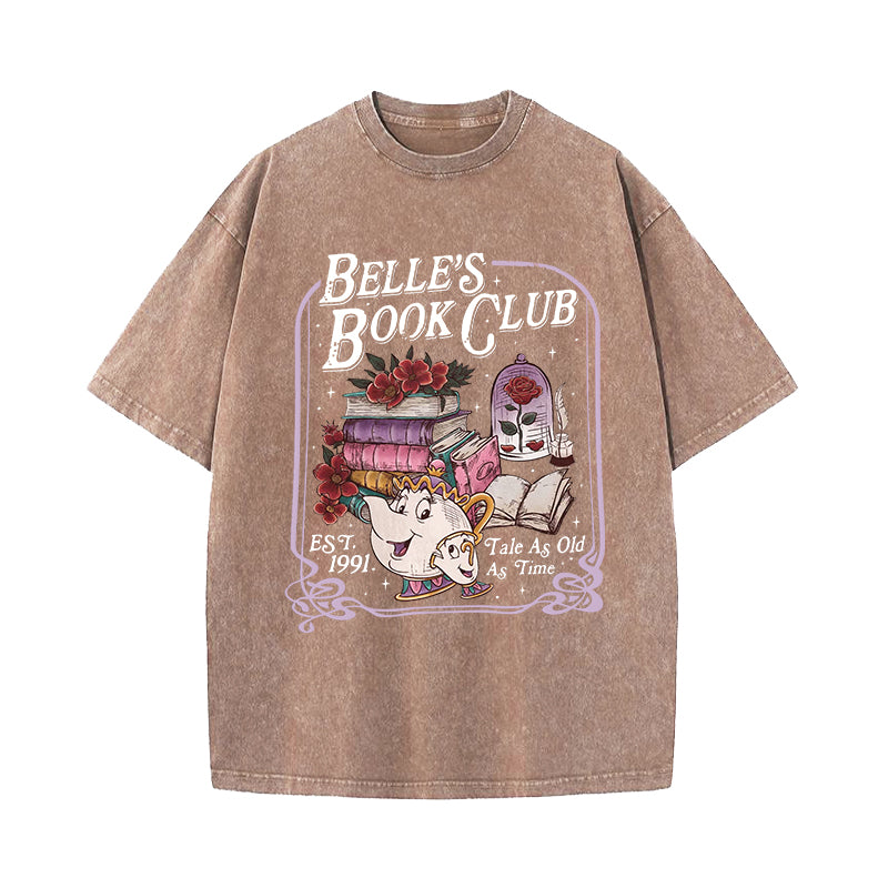 Belle's Book Club Washed T-Shirt