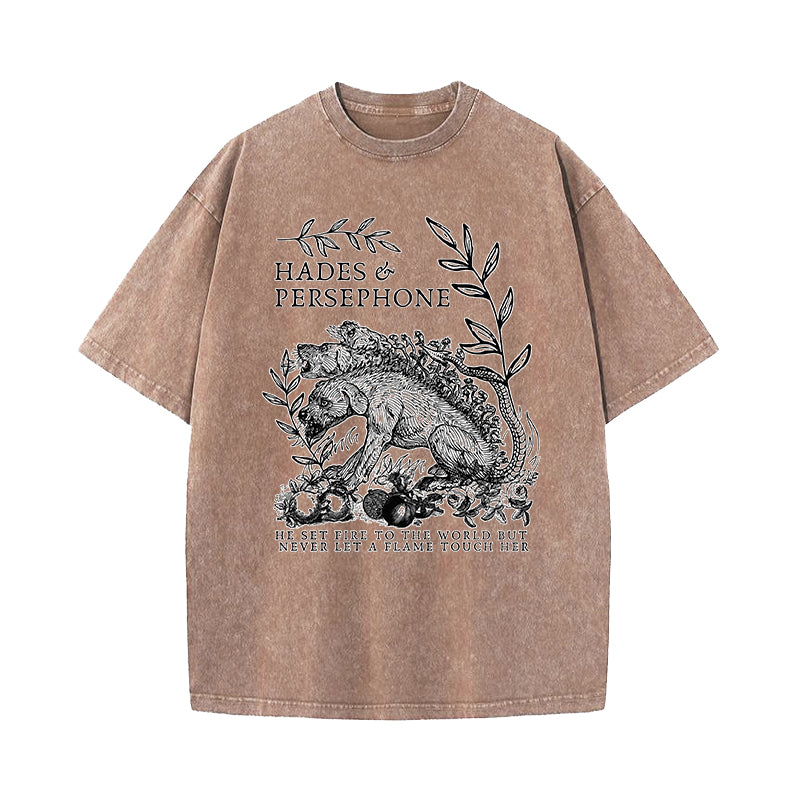 Hades And Persephone Mythology Washed T-Shirt