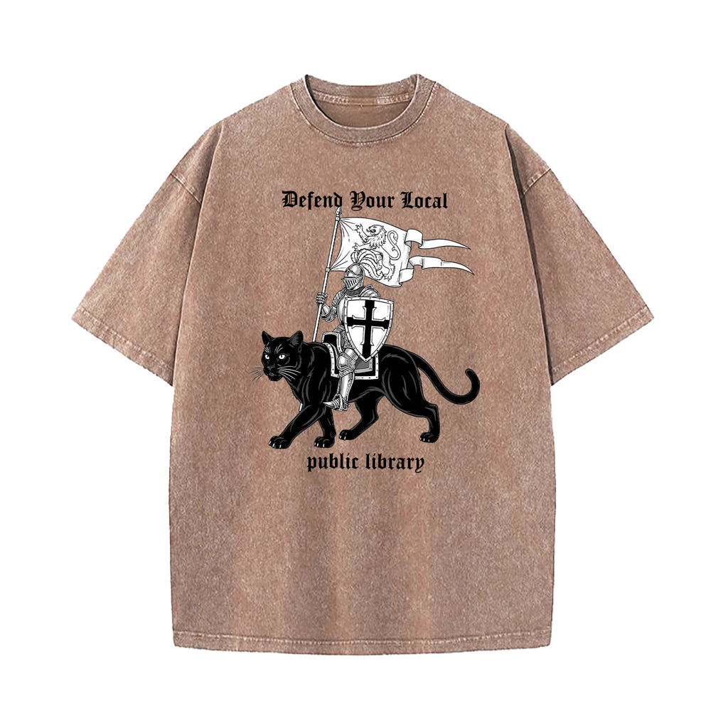 Defend Your Local Public Library Washed T-Shirt