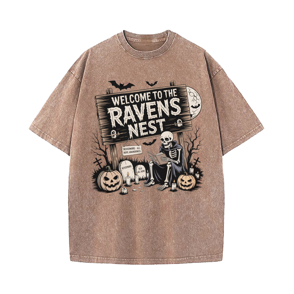 Welcome to the Raven's Nest Washed T-Shirt