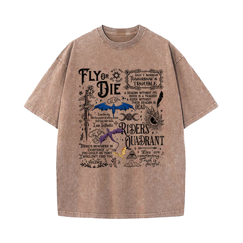 Fly Or Die Fourth Wing Washed T-Shirt