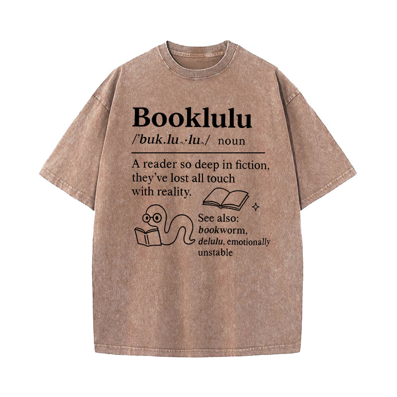 Booklulu Bookworm Washed T-Shirt