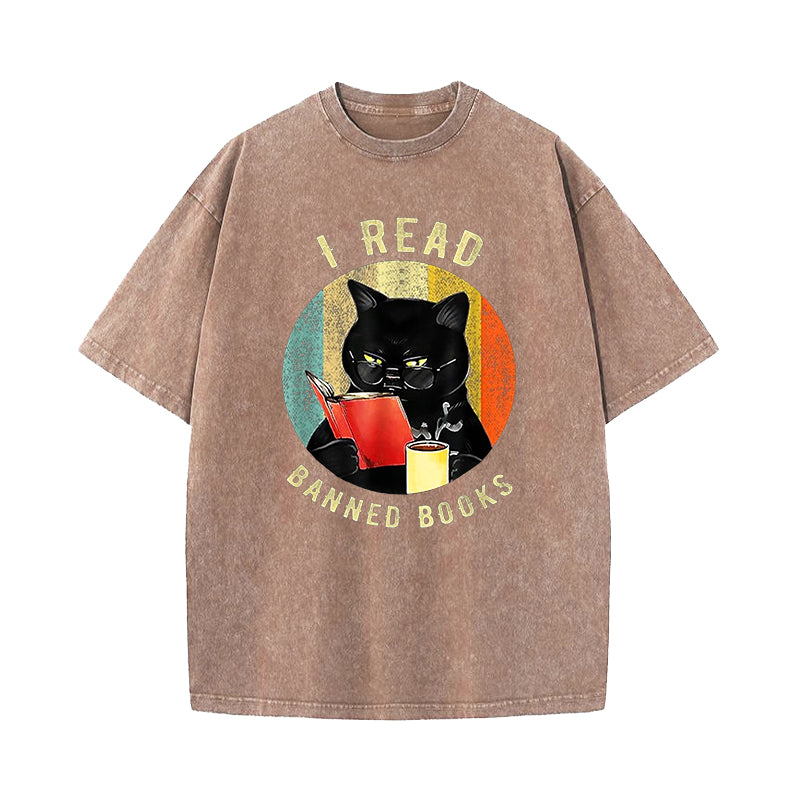 I Read Banned Books Washed T-Shirt