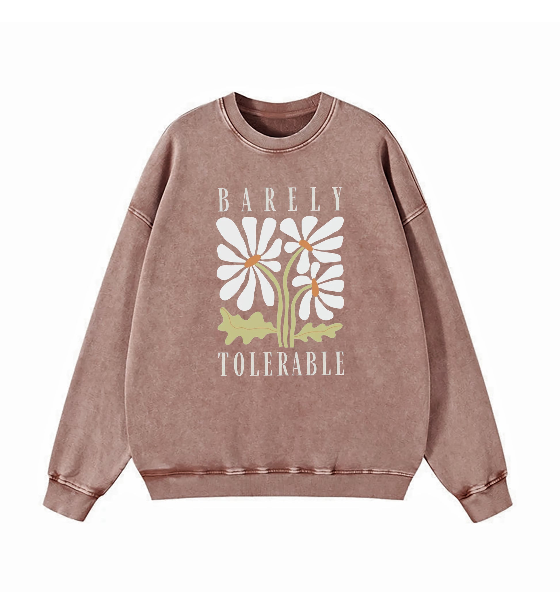 Pride and Prejudice Quote Barely Tolerable Washed Sweatshirt