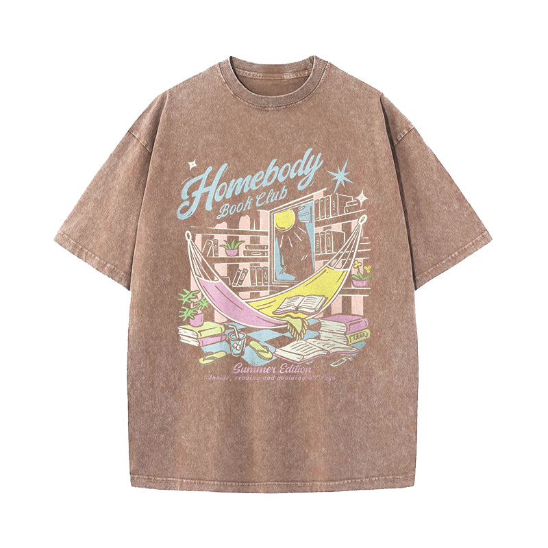 Homebody Book Club Summer Edition Washed T-Shirt
