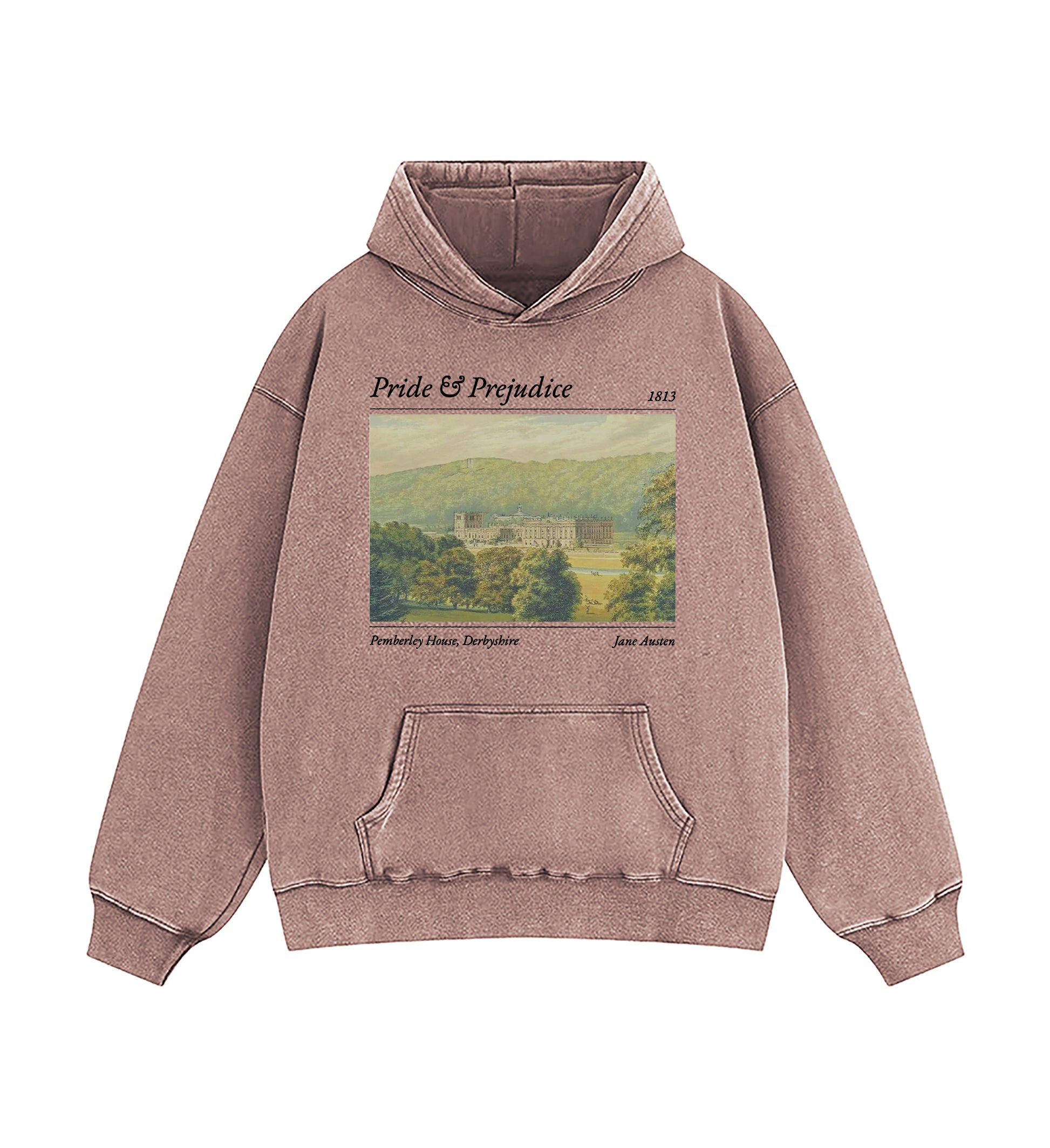 Pride And Prejudice Pemberley House Washed Hoodie
