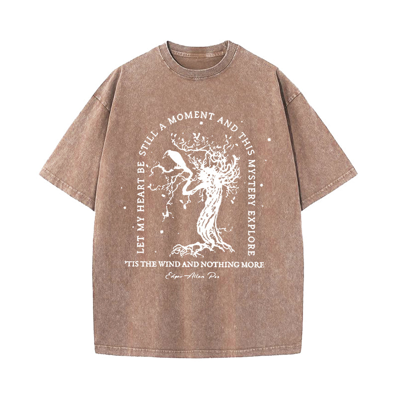 Tis The Wind And Nothing More Raven Washed T-Shirt