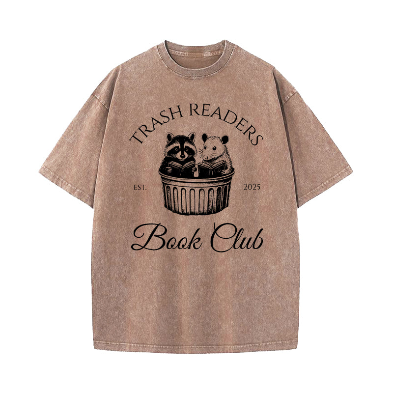 Trash Readers Book Club Washed T-Shirt