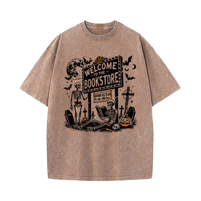 Welcome To the Bookstore Washed T-Shirt