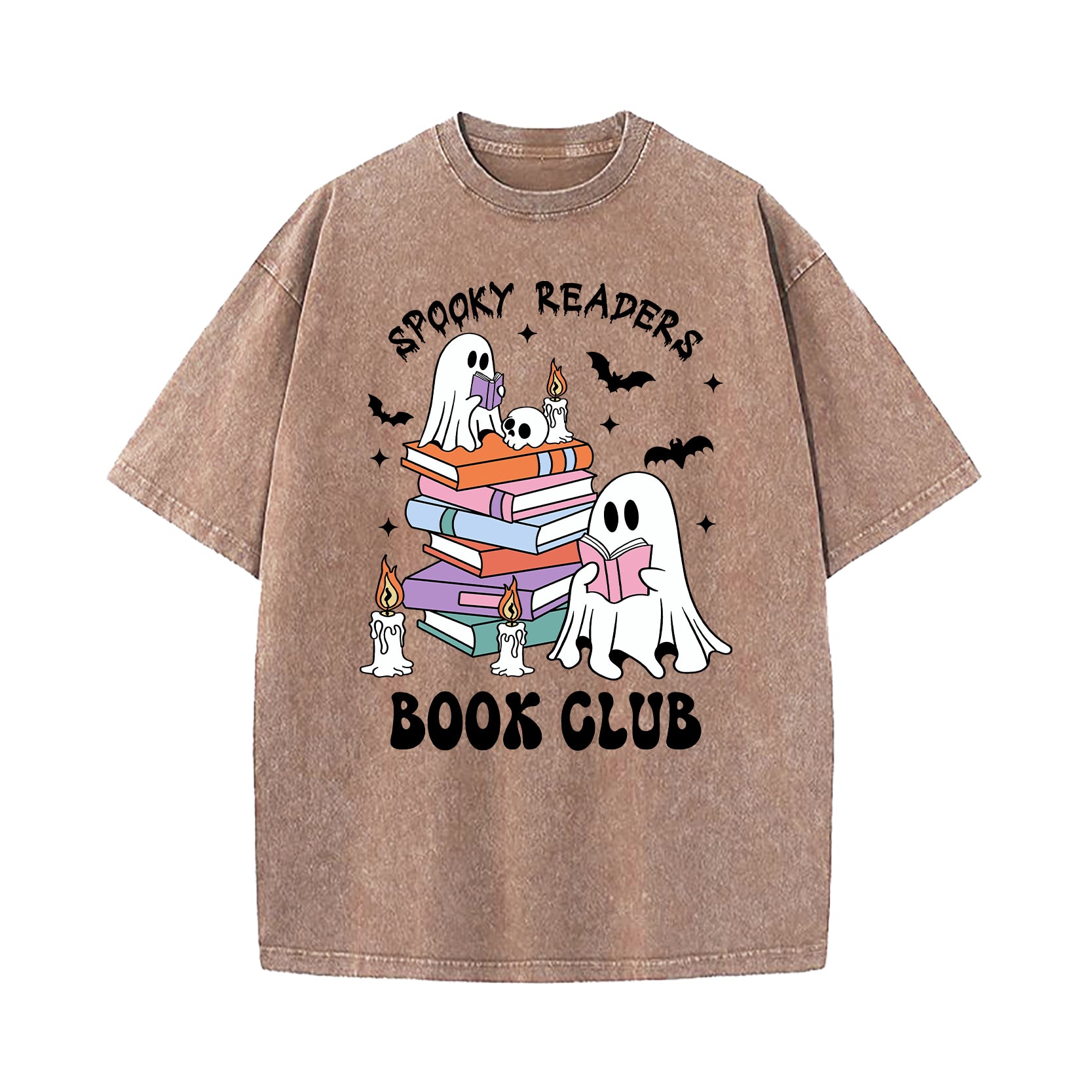 Spooky Readers Book Club Washed T-Shirt