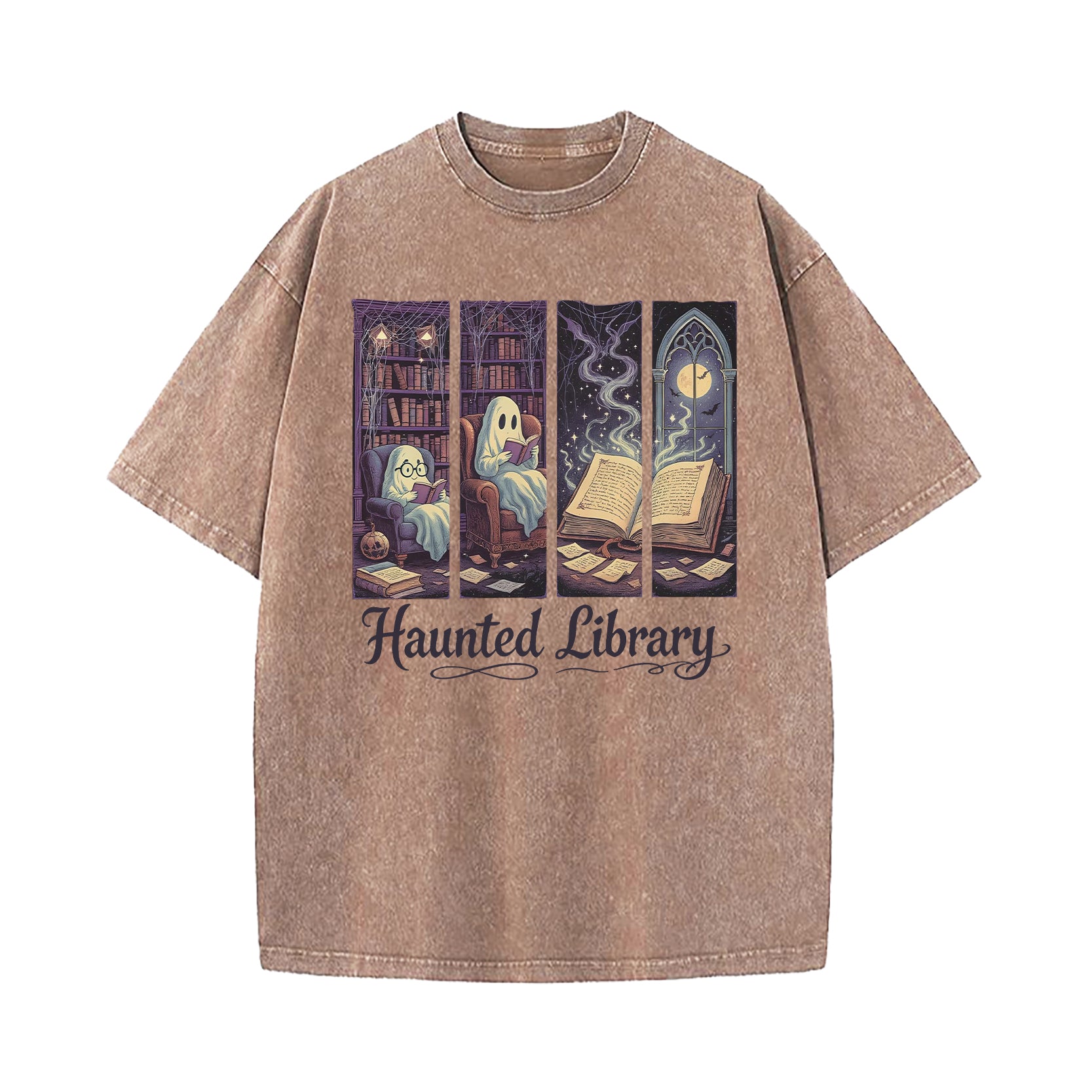 Haunted Library Washed T-Shirt