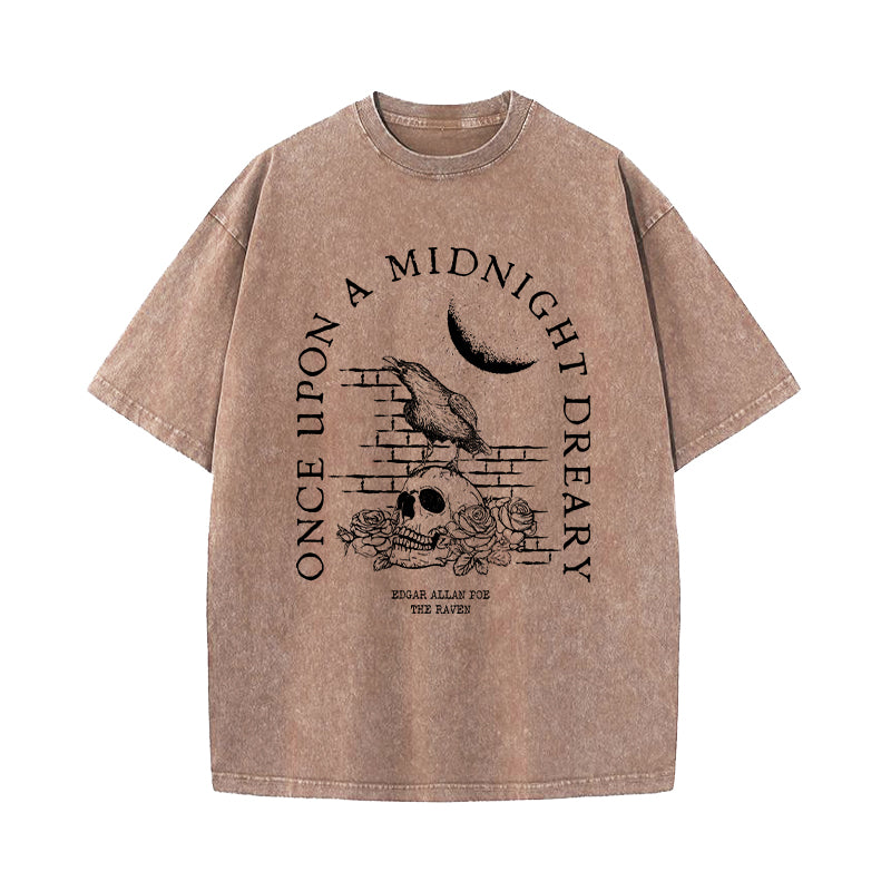 Once Upon A Midnight Dreary Washed T-Shirt