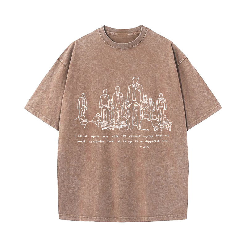 Oh Captain My Captain Dead Poets Society Washed T-Shirt