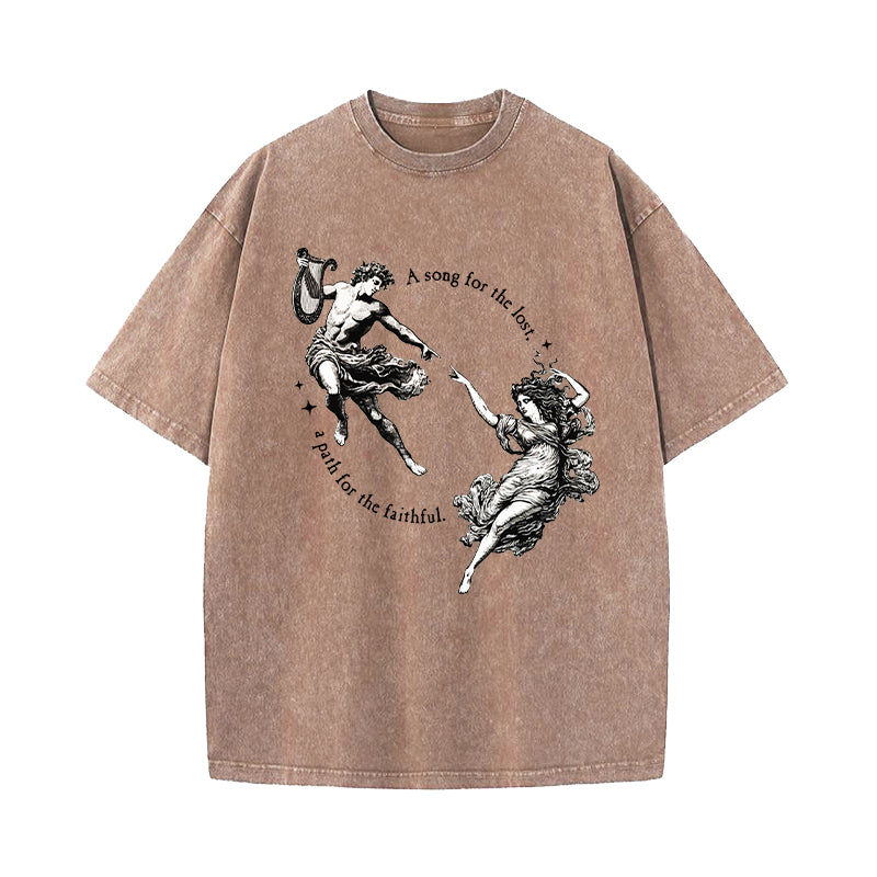 A Song for the Lost A Path for the Faithful Washed T-Shirt