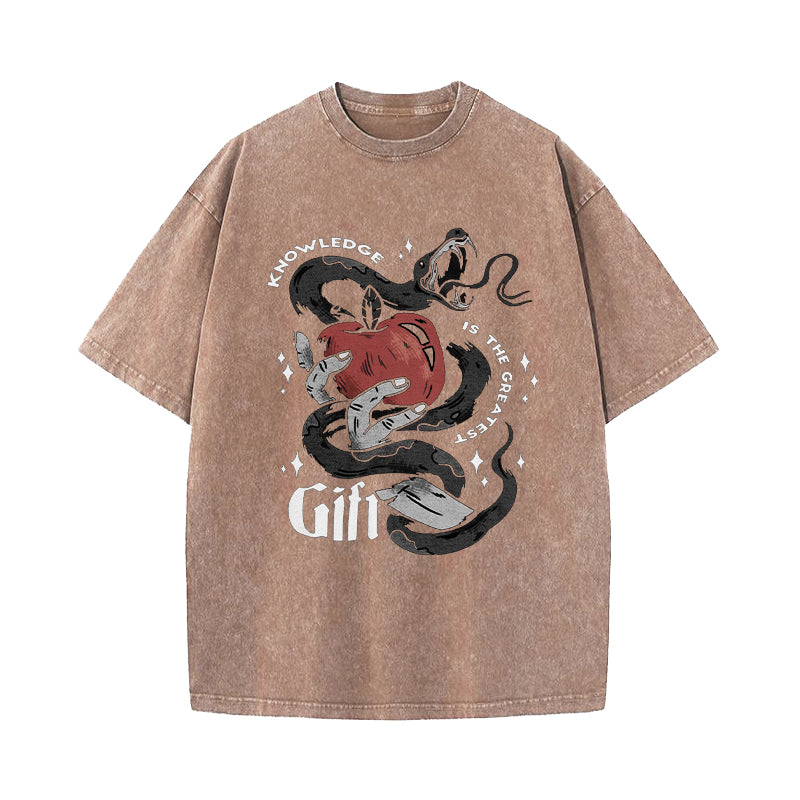 Knowledge Is The Greatest Gift Washed T-Shirt