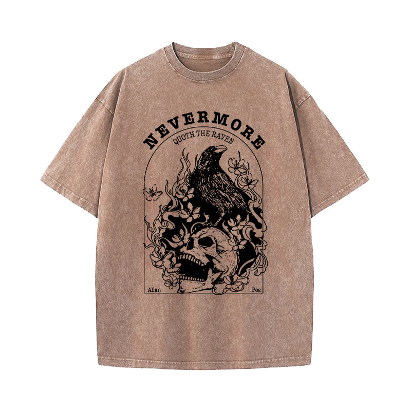Nevermore Quoth The Raven Washed T-Shirt