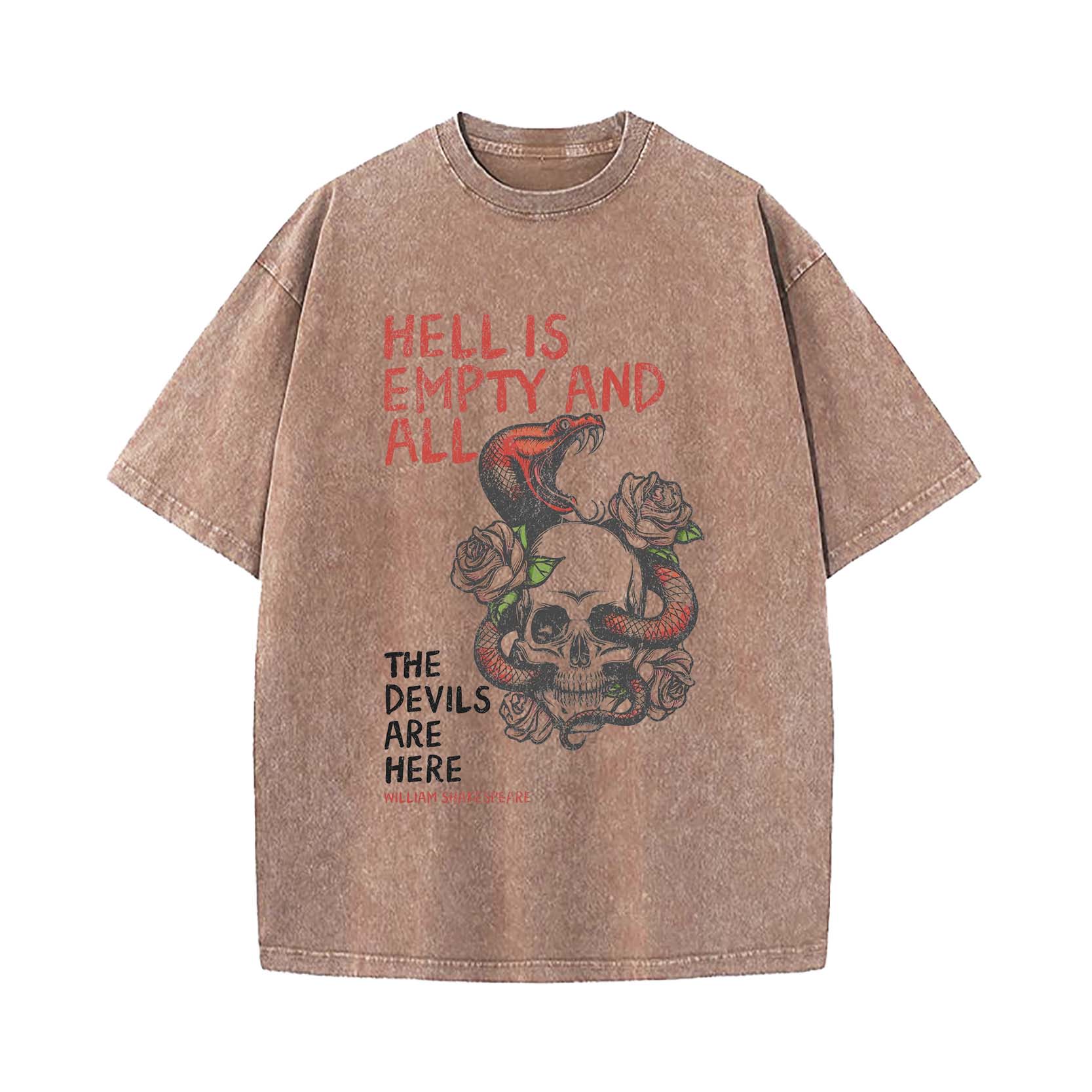 Hell Is Empty Washed T-Shirt