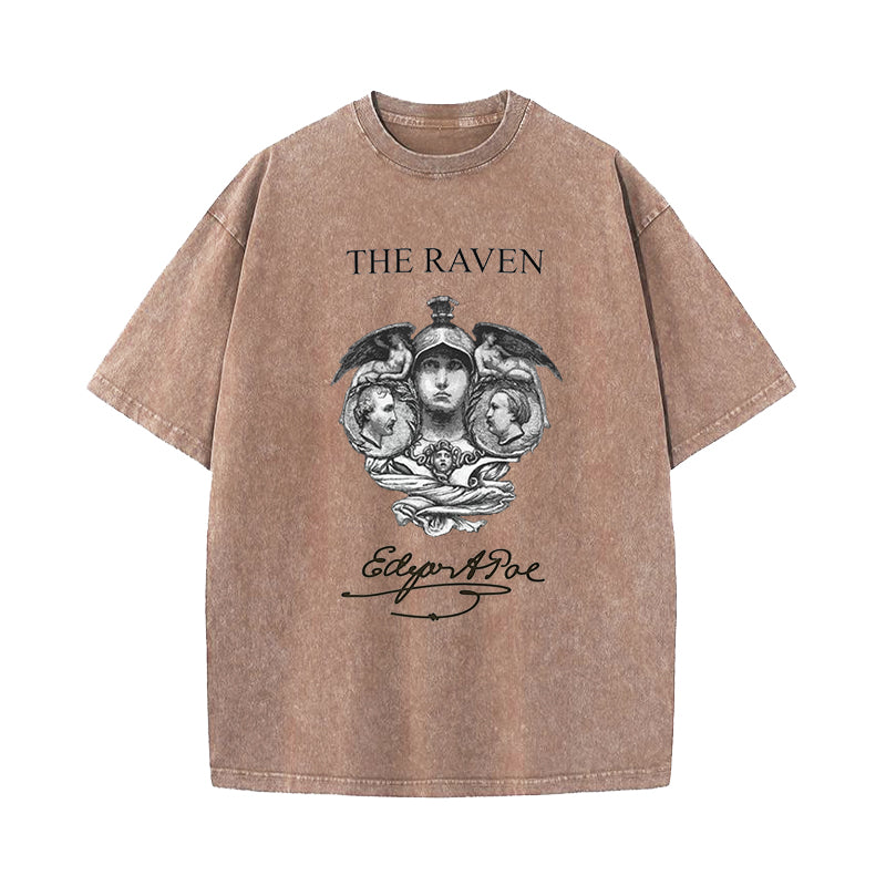 Allan Poe’s Epic Poem In 1845 Washed T-Shirt