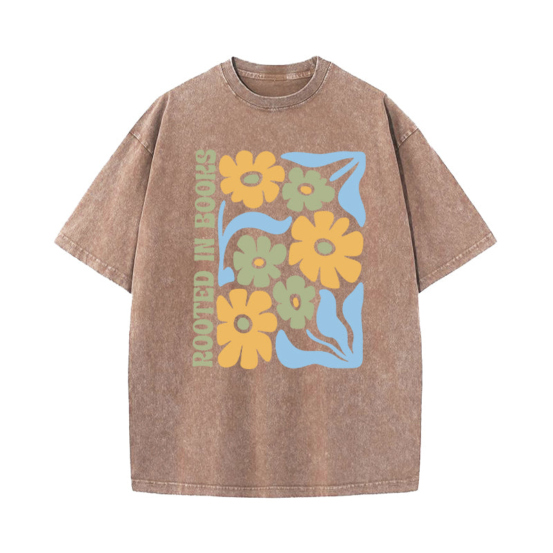 Rooted In Books Washed T-Shirt