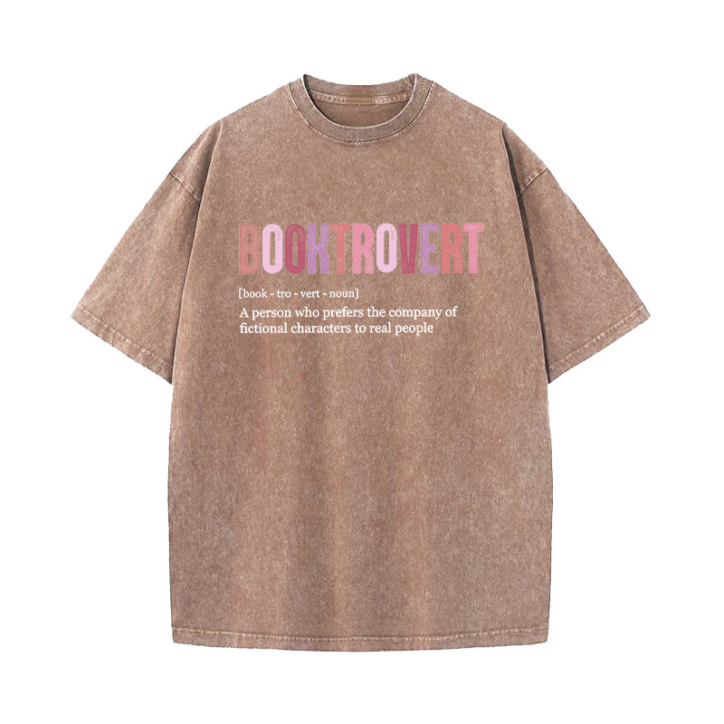 Booktrovert Washed T-Shirt