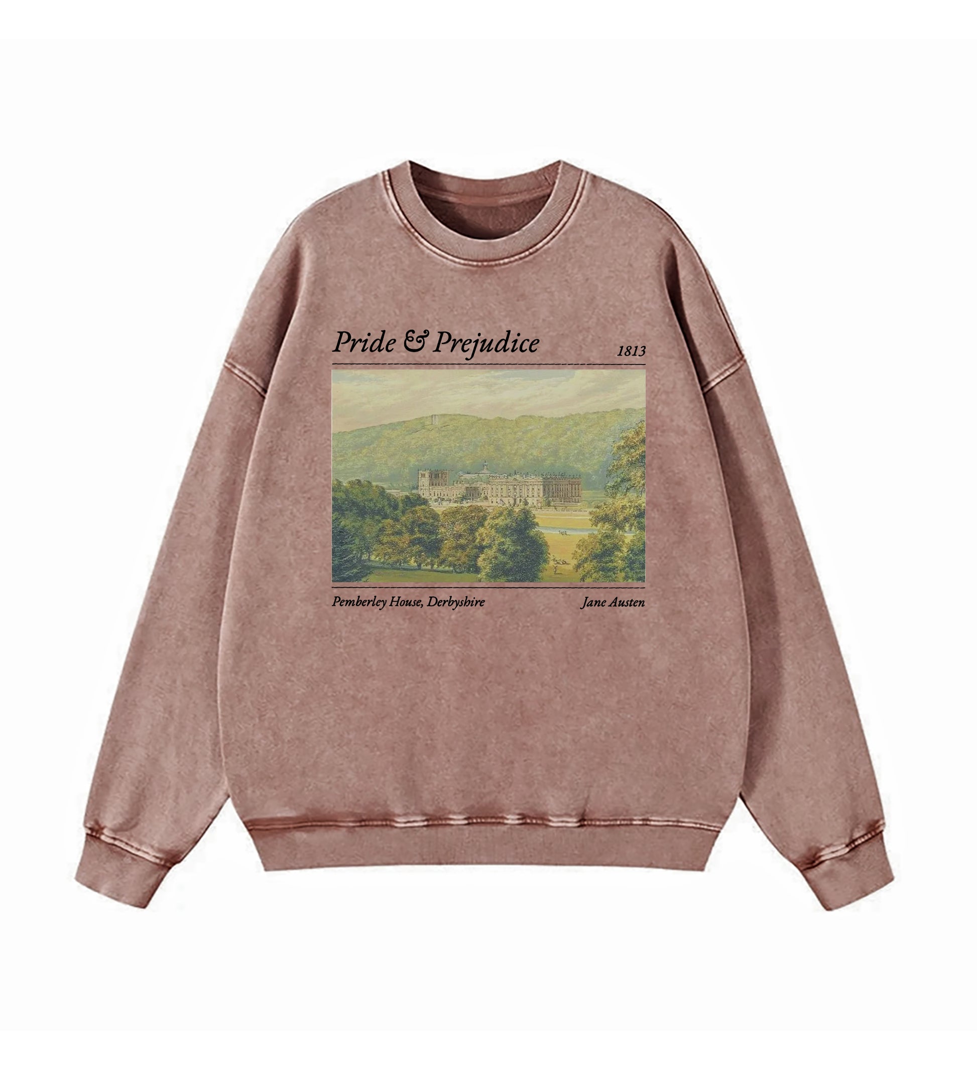 Pride And Prejudice Pemberley House Washed Sweatshirt