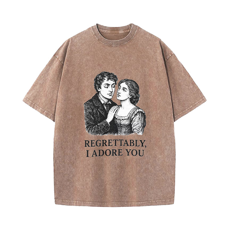 Vintage Bookish Humor Literary Washed T-Shirt