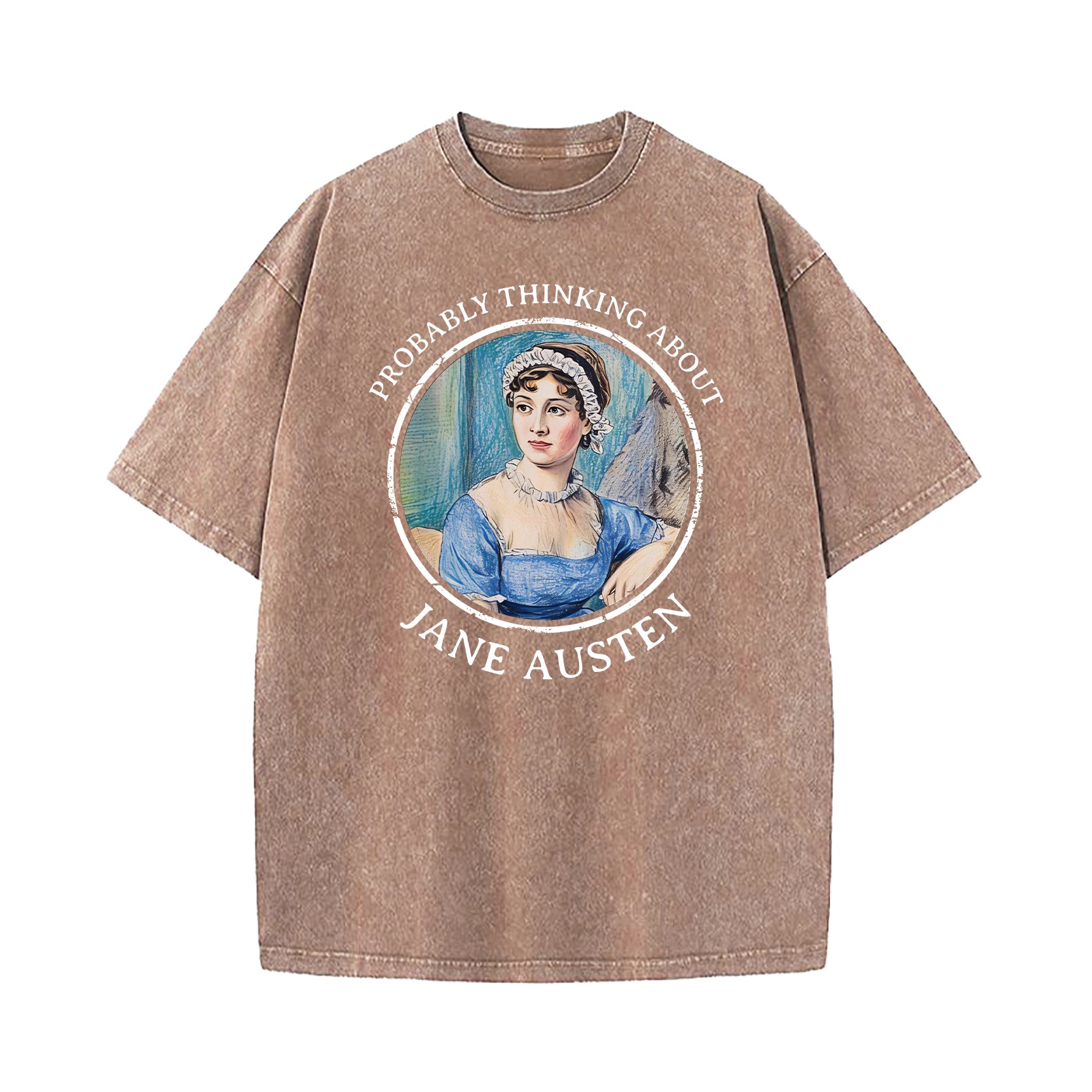 Probably Thinking About Jane Austen Washed T-Shirt