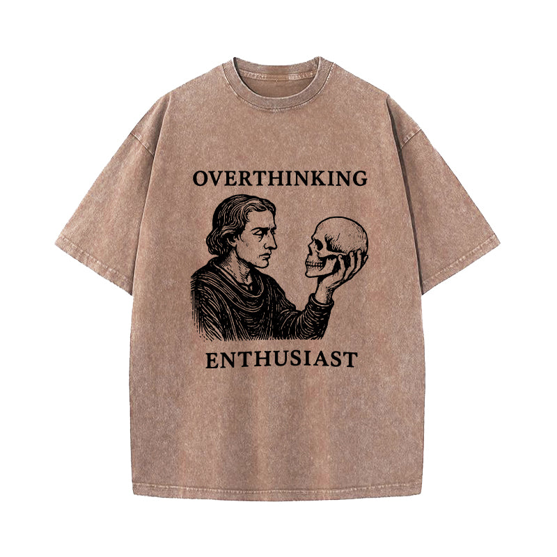 Overthinking Literary Hamlet Washed T-Shirt