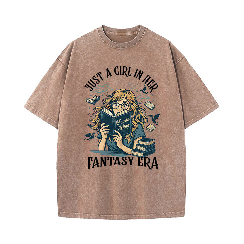 Just A Girl In Her Fantasy Era Washed T-Shirt