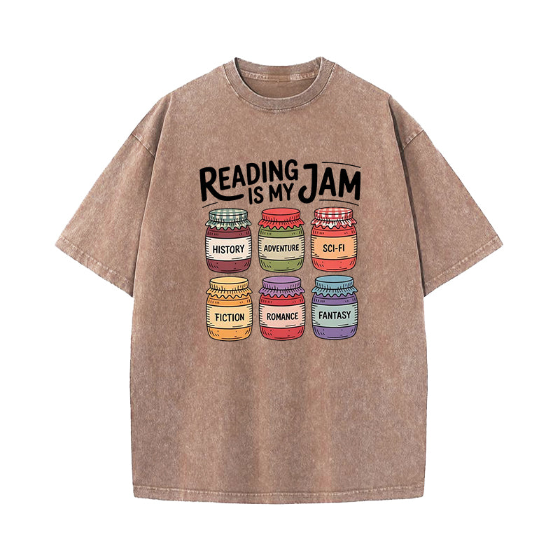 Reading Is My Jam Washed T-Shirt